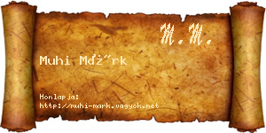 Muhi Márk névjegykártya