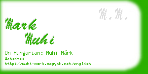 mark muhi business card